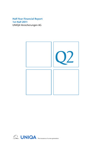 Thumbnail Uniqa Insurance Group
 Half-year Report 2011-h1
