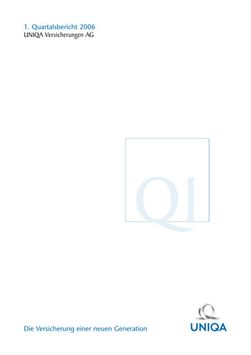 Thumbnail Uniqa Insurance Group
 Quarterly Report 2006-q1