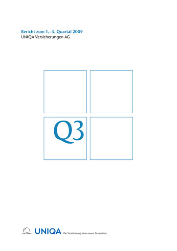 Thumbnail Uniqa Insurance Group
 Quarterly Report 2009-q3