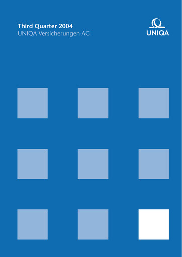 Thumbnail Uniqa Insurance Group
 Quarterly Report 2004-q3