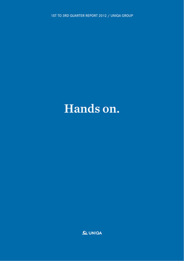 Thumbnail Uniqa Insurance Group
 Quarterly Report 2012-q3