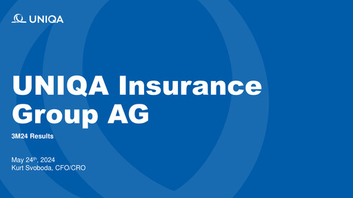Vorschaubild Uniqa Insurance Group
 Quartalsbericht 2024-q1
