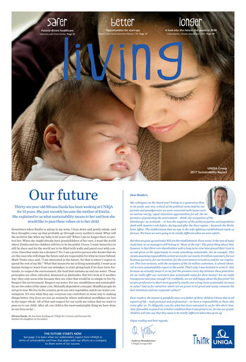 Thumbnail Uniqa Insurance Group
 Sustainability Report 2017