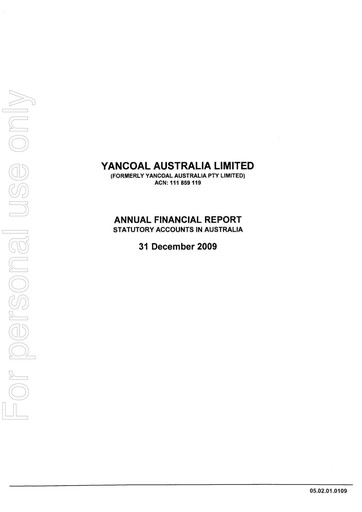 Thumbnail Yancoal Financial Report 2009