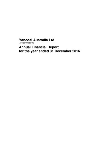 Thumbnail Yancoal Financial Report 2016