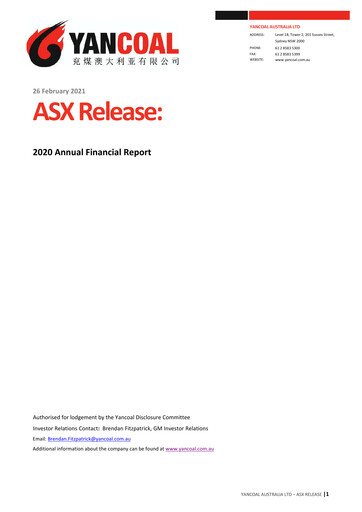 Thumbnail Yancoal Financial Report 2020