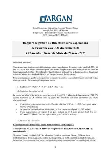 Thumbnail Argan SA Financial Report 2024