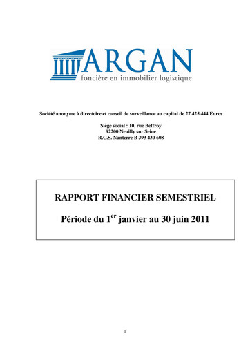 Thumbnail Argan SA Half-year Report 2011-h1