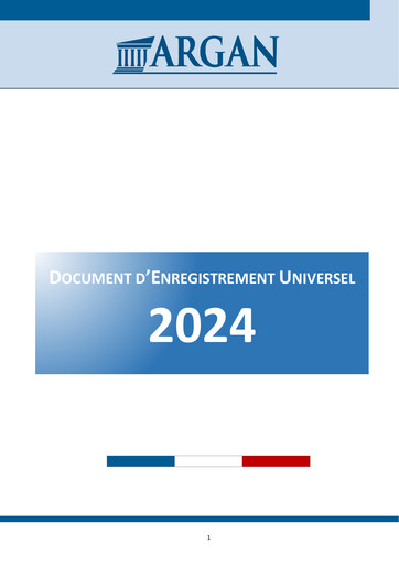 Thumbnail Argan SA Universal Registration Document 2024