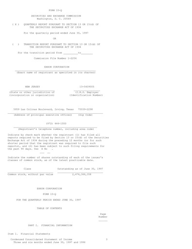 Vorschaubild Exxon Mobil Quartalsbericht 1997-q2