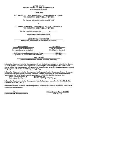 Vorschaubild Exxon Mobil Quartalsbericht 2008-q2