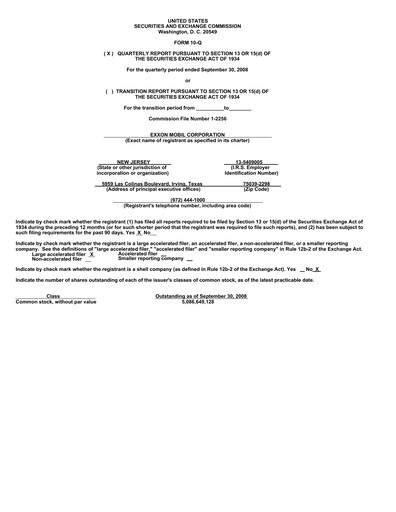 Vorschaubild Exxon Mobil Quartalsbericht 2008-q3