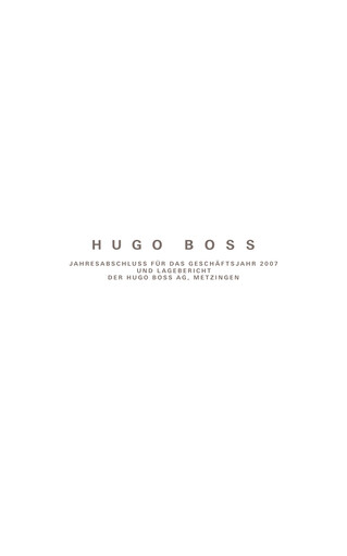 Thumbnail HUGO BOSS Financial Statement 2007