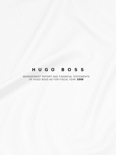 Thumbnail HUGO BOSS Financial Statement 2009