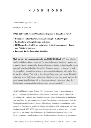 Thumbnail HUGO BOSS Quarterly Report 2017-q1