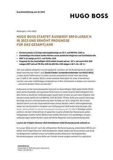 Thumbnail HUGO BOSS Quarterly Report 2023-q1
