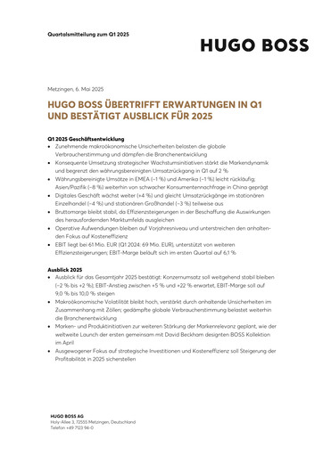 Thumbnail HUGO BOSS Quarterly Report 2025-q1