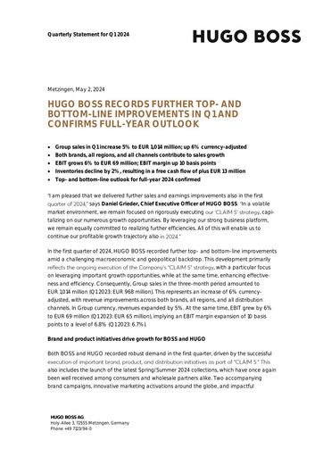 Thumbnail HUGO BOSS Quarterly Report 2024-q1