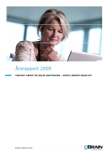 Thumbnail cBrain Annual Report 2009