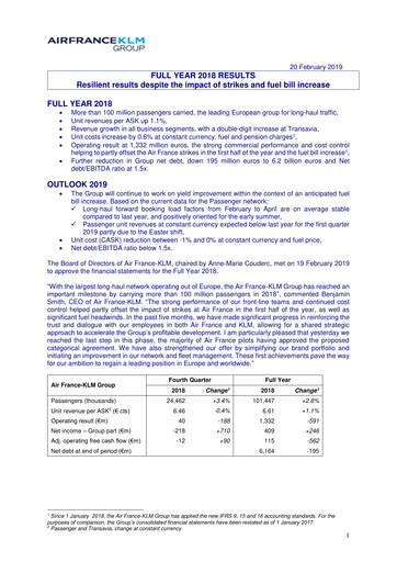 Thumbnail Air France-KLM
 Financial Report 2018