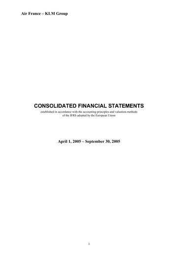 Thumbnail Air France-KLM
 Financial Statement 2005-h1