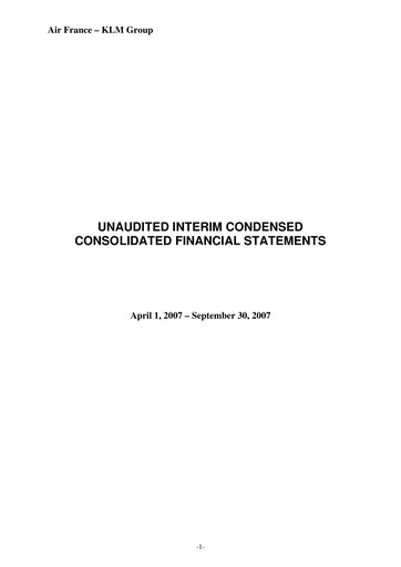 Thumbnail Air France-KLM
 Financial Statement 2007-h1