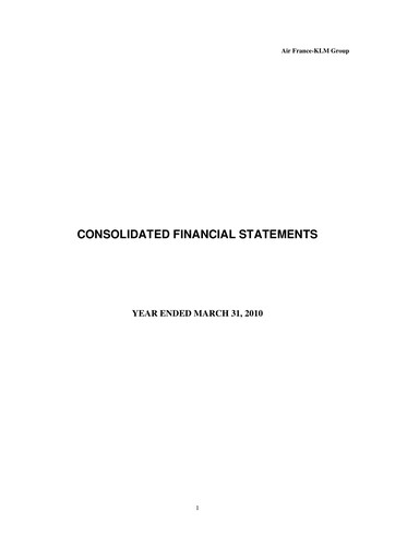 Thumbnail Air France-KLM
 Financial Statement 2009