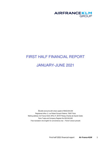 Thumbnail Air France-KLM
 Half-year Report 2021