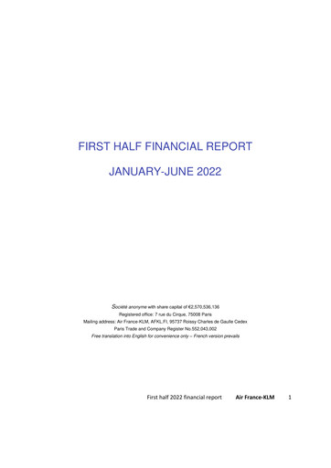 Thumbnail Air France-KLM
 Half-year Report 2022