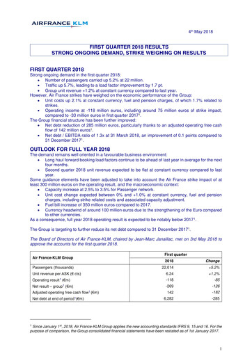 Thumbnail Air France-KLM
 Quarterly Report 2018-q1