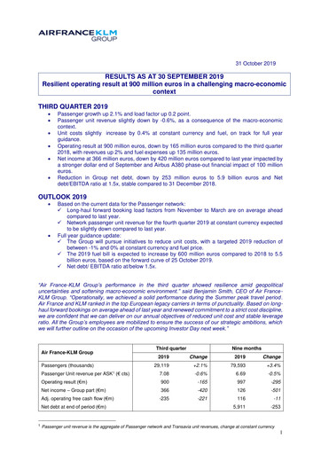 Thumbnail Air France-KLM
 Quarterly Report 2019-q3
