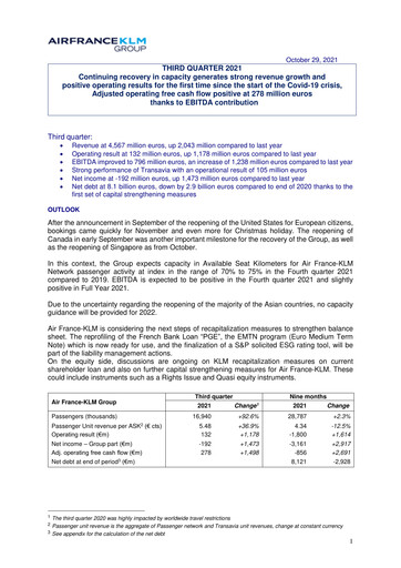 Thumbnail Air France-KLM
 Quarterly Report 2021-q3