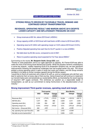 Thumbnail Air France-KLM
 Quarterly Report 2022-q3