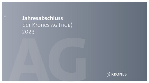 Vorschaubild Krones Finanzmitteilung 2023