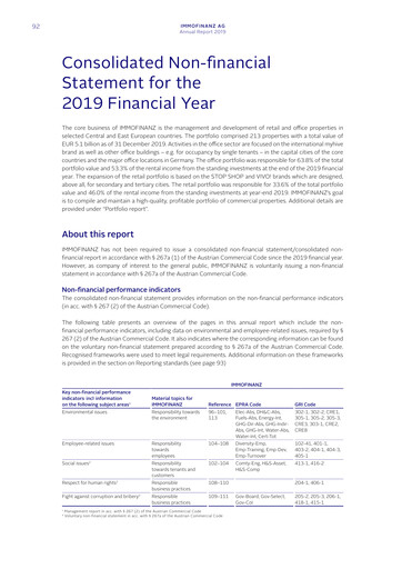 Vorschaubild Immofinanz ESG-Bericht 2019