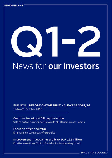 Vorschaubild Immofinanz Halbjahresbericht 2015-2016