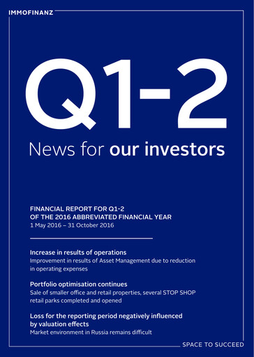 Vorschaubild Immofinanz Halbjahresbericht 2016-h1