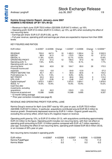 Thumbnail Kemira Half-year Report 2007-h1