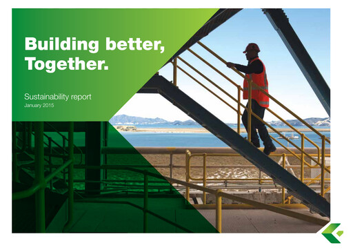 Thumbnail Fletcher Building Sustainability Report 2015