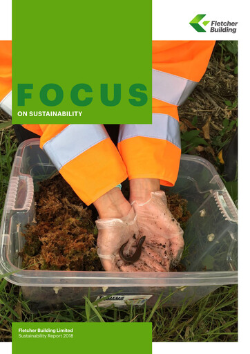 Thumbnail Fletcher Building Sustainability Report 2018