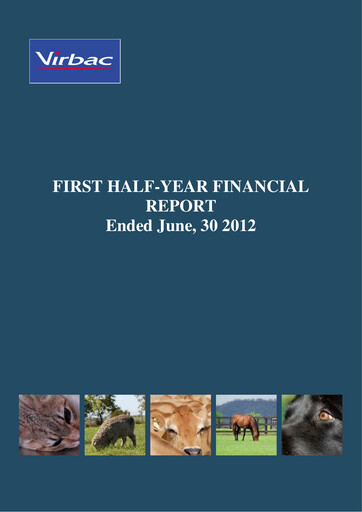 Thumbnail Virbac SA Half-year Report 2012-h1