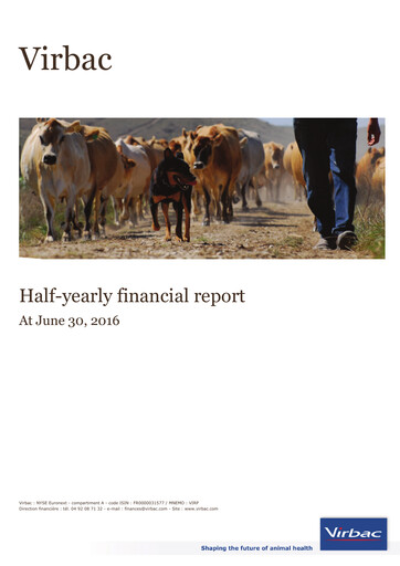 Thumbnail Virbac SA Half-year Report 2016-h1