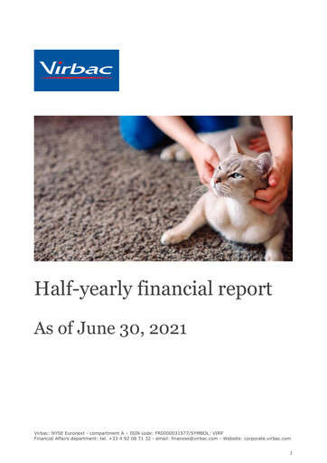 Thumbnail Virbac SA Half-year Report 2021-h1