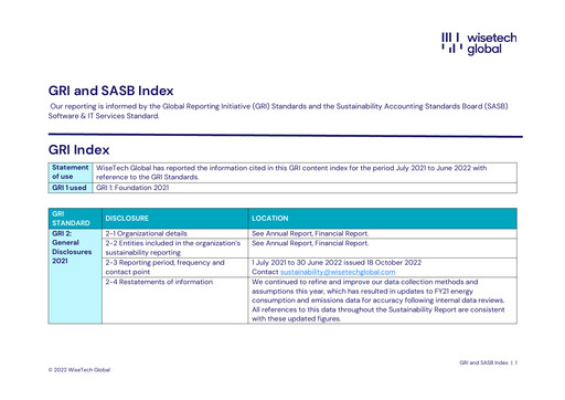 Thumbnail WiseTech Global
 ESG Report fy2022