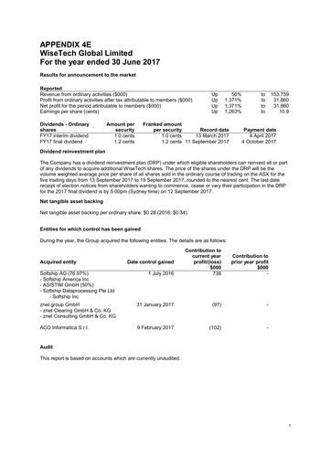 Thumbnail WiseTech Global
 Financial Report fy2017