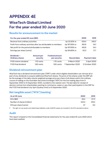 Thumbnail WiseTech Global
 Financial Statement fy2020