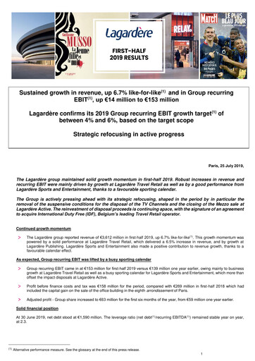 Miniature Groupe Lagardère
 Rapport semestriel 2019-h1