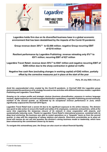 Miniature Groupe Lagardère
 Rapport semestriel 2020-h1