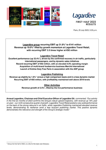 Miniature Groupe Lagardère
 Rapport semestriel 2023-h1