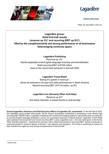 Miniature Groupe Lagardère
 Rapport semestriel 2025-h1